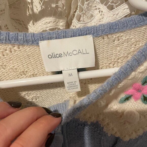 Alice McCall Powder Blue Day by Day Cardigan, Medium, NWOT - Picture 3 of 4